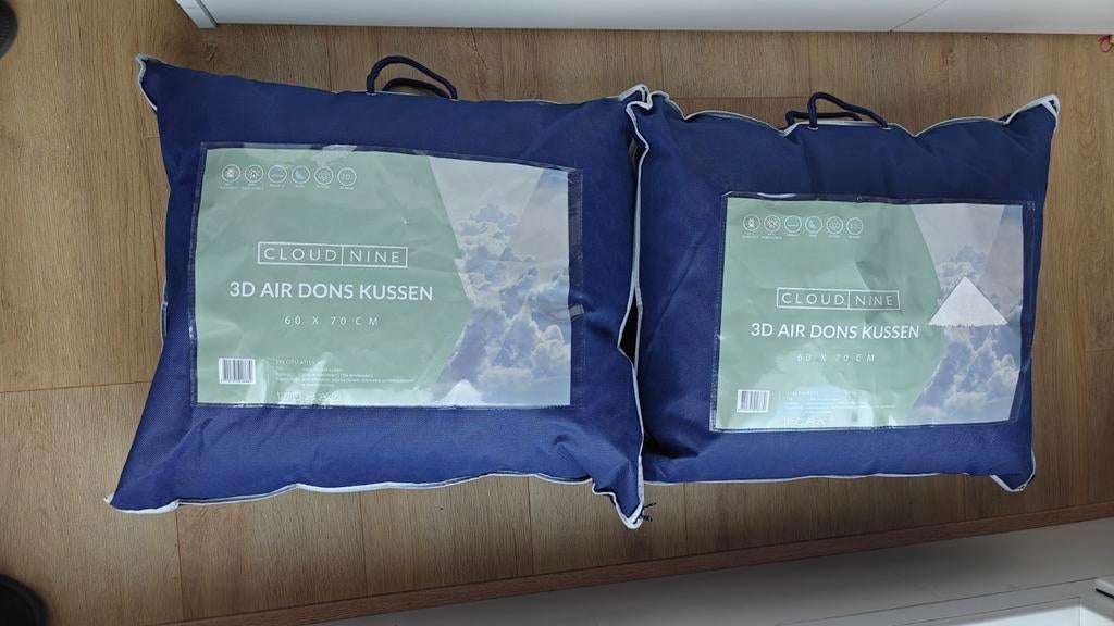 2 Dekbed Discounter 3D Air Deluxe Dons Kussens - Nieuw!, Ophalen, Eenpersoons, Wit, Nieuw