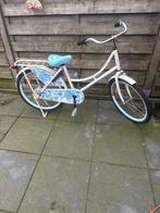 Witte meisjesfiets met blauwe details - 24 inch, Ophalen of Verzenden, Gebruikt, 24 inch, Handrem