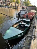 Stalen vlet | sloep | grachtenboot mét elektrische motor, Ophalen, Gebruikt, Elektrisch, Tot 10 pk