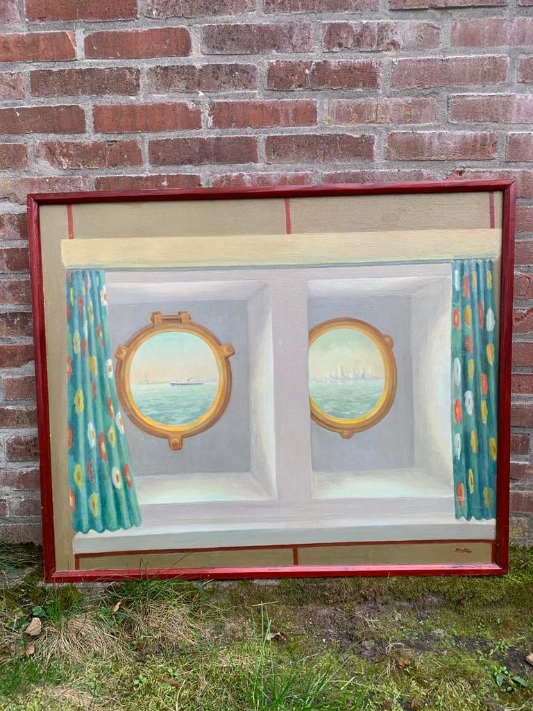 Groot olieverfschilderij Jan Jacob Houillier, Antiek en Kunst, Ophalen