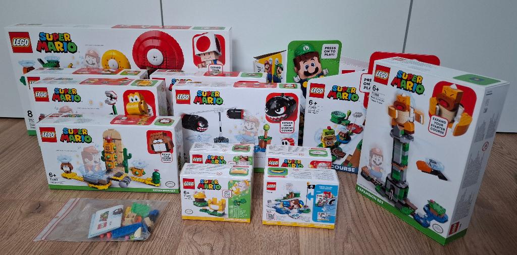 Grote set (15 dozen) Lego Mario incl. Mario en Luigi, Gebruikt, Overige thema's, Compleet, Lego