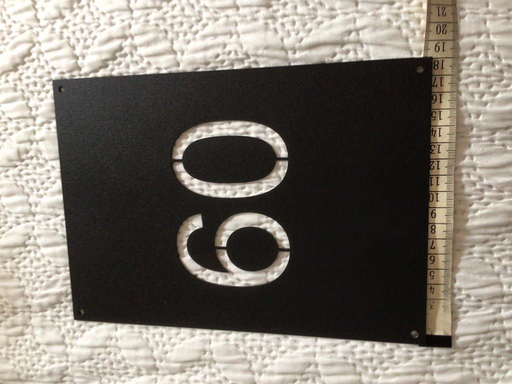 Nummer bord (goede kwaliteit) 60, Ophalen of Verzenden, Nieuw, Rvs, Slot