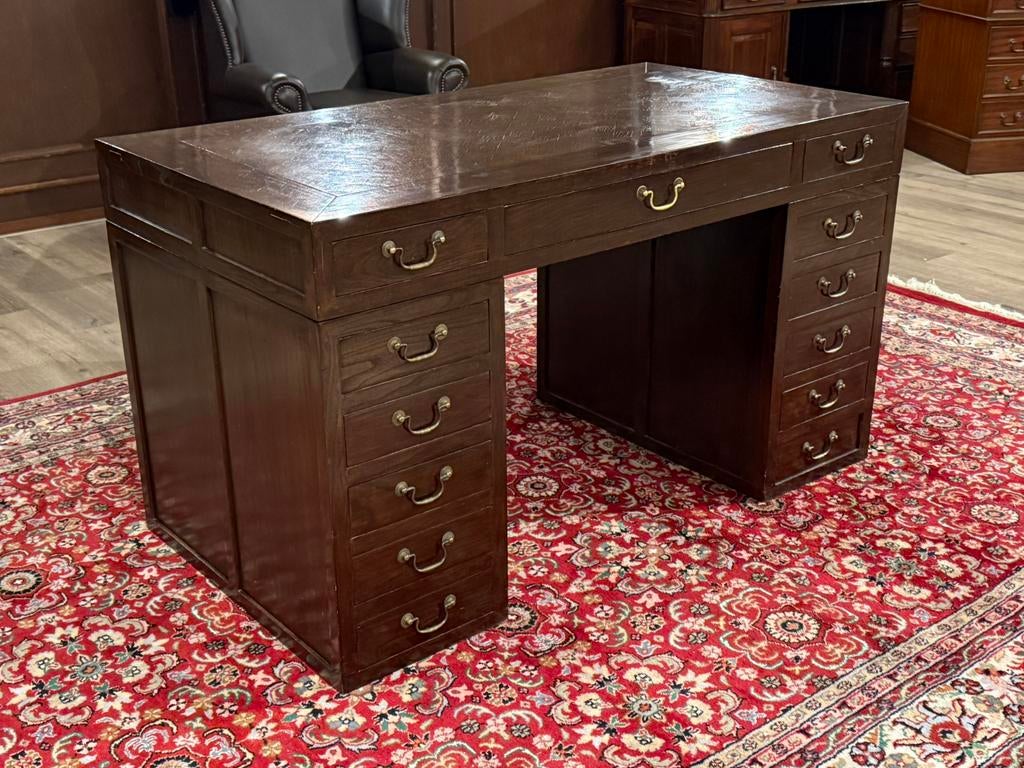 Klassiek Engels bureau #644, Huis en Inrichting, Bureaus, Overige typen, Hout, Bruin, Ophalen of Verzenden