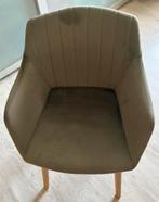 Stoel grijs stof beige poten, Huis en Inrichting, Stoelen, Ophalen of Verzenden, Zo goed als nieuw, Eén, Stof