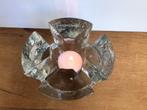 Glazen vintage theelichtje warmhouder dik glas  Leonardo, Antiek en Kunst, Ophalen of Verzenden