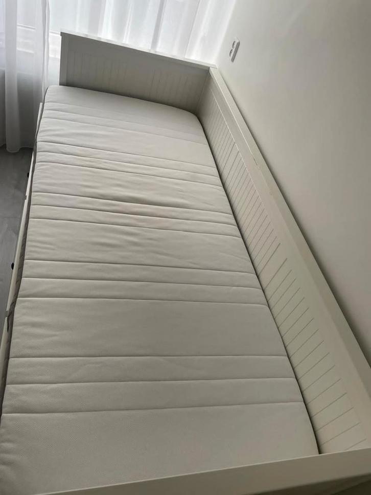 Een persoons bed ikea, Huis en Inrichting, Slaapkamer | Bedden, Gebruikt, Eenpersoons, 80 cm, Hout, Wit, Ophalen