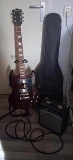 Fazley Vintage Series FSG418 Red elektrische gitaar set, Ophalen, Solid body, Overige merken