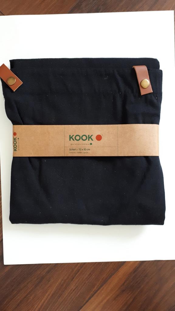Kook schort van gerecycled textiel (nieuw!), Ophalen of Verzenden, Nieuw, Zwart, Schort