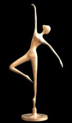 Brons beeld abstract naakte vrouw op bronzen sokkel, Ophalen of Verzenden, Brons