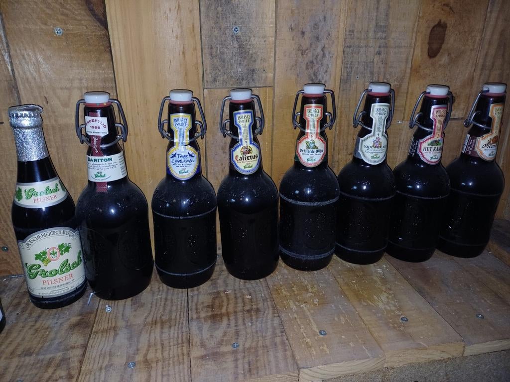 Grolsch Beugelflessen Collectie - Zeldzame Bieren, Ophalen of Verzenden, Gebruikt, Flesje(s), Grolsch