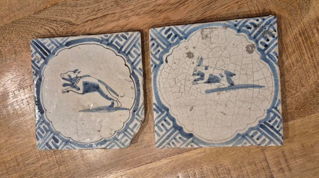 17e eeuwse tegels  Rotterdam, Antiek en Kunst, Ophalen of Verzenden