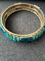 Armband met blauwe stenen, Met kristal, Overige materialen, Gebruikt, Blauw