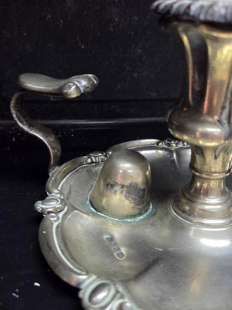 Antieke kandelaar met handvat EPNS, Ophalen of Verzenden