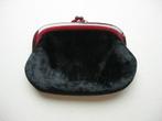 TE KOOP: vintage tasje/etui van zwart velours, Ophalen of Verzenden, Gebruikt