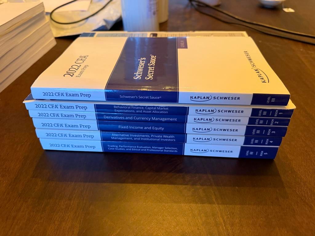 CFA Level 3 Boeken 1-6 + Secret Sauce & Quicksheet (2022), Boeken, Ophalen of Verzenden, Beta, Zo goed als nieuw, WO