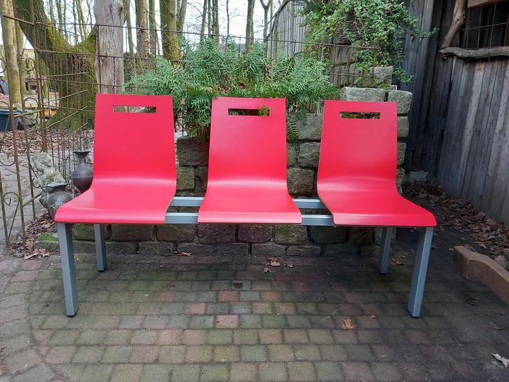 Oscar Wachtbank HS530 3-zits - hout/laminaat nieuw, Antiek en Kunst, Antiek | Meubels | Stoelen en Banken, Ophalen