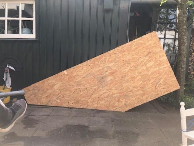 1 vezelplaat, Doe-het-zelf en Verbouw, Ophalen, Gebruikt, Hout, 100 mm of meer