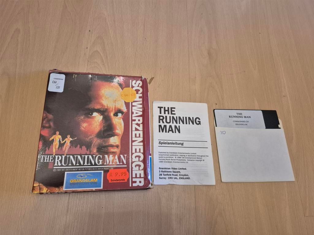 Commodore 64 C64 The Running Man Disk Big Box Spel, Ophalen of Verzenden, Gebruikt, Avontuur en Actie, Vanaf 12 jaar
