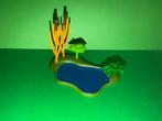 Mrt 052: playmobil: onderdelen: vijvertje met riet, Ophalen of Verzenden, Zo goed als nieuw, Los playmobil