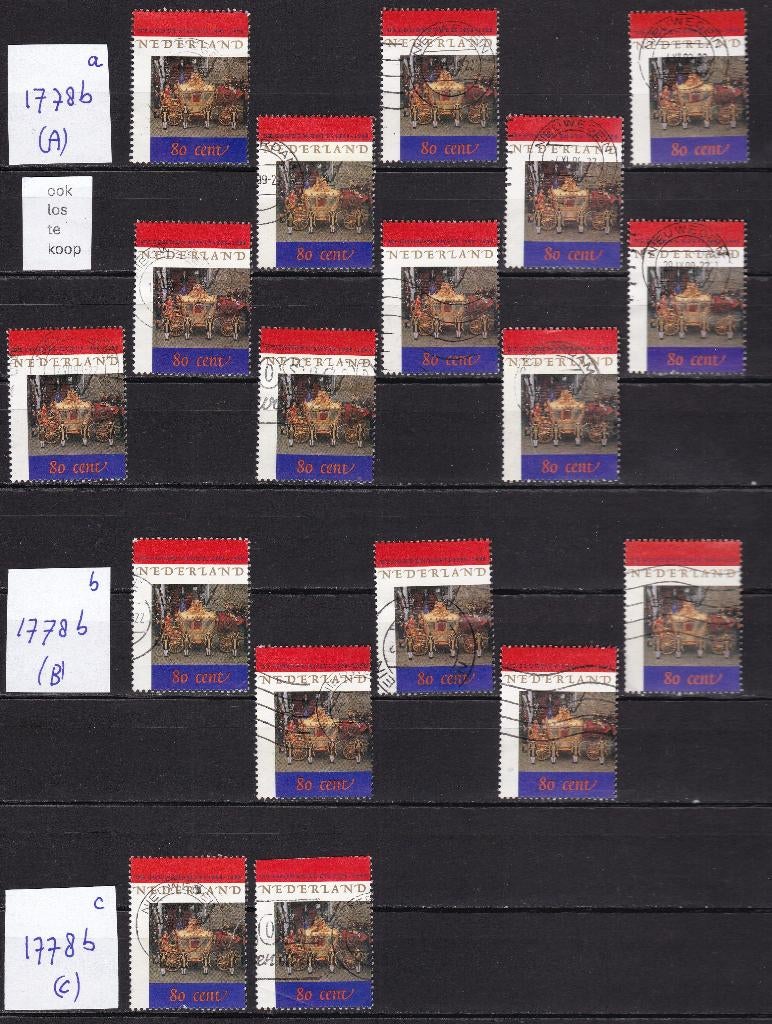 0405) Nederland 1778b inhuldiging en gouden koets 1998, Postzegels en Munten, Postzegels | Nederland, Ophalen of Verzenden