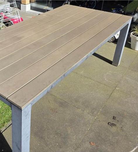 Eettafel tuin, Tuin en Terras, Tuintafels, Ophalen, Gebruikt, Rechthoekig, Hout
