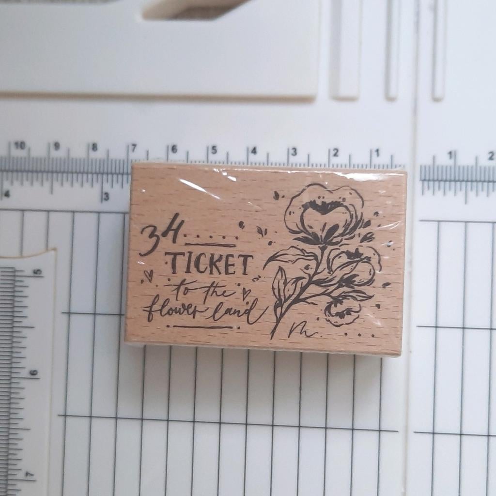 Meow Illustration stempel Ticket, Hobby en Vrije tijd, Ophalen of Verzenden, Nieuw, Houten stempel