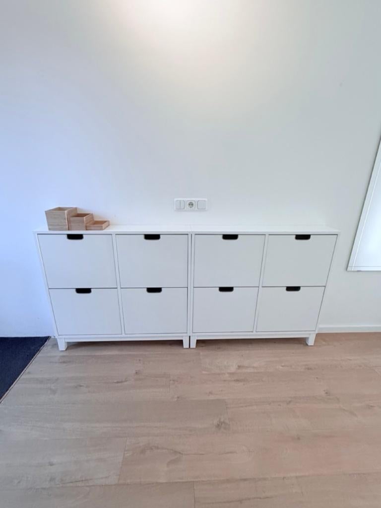IKEA Ställ schoenenkast wit – 3 stuks, Ophalen, Zo goed als nieuw, Modern, Zweeds, Minimalistisch