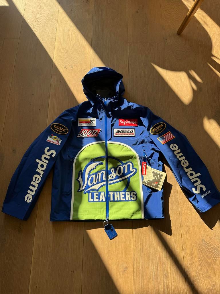 Supreme x Vanson jas donkerblauw, Ophalen of Verzenden, Zo goed als nieuw, Maat 48/50 (M), Blauw