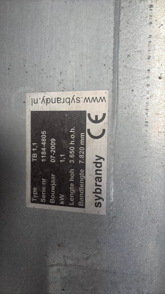 Transportband voor straalcabine met veegput., Doe-het-zelf en Verbouw, Ophalen, Info@straaltechniekhelmond.nl, Sybrandy, Zo goed als nieuw