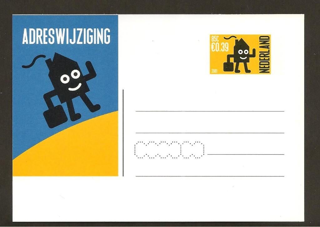 Adreswijziging Geuzendam 65b zonder laserbedrukking. LEES, Postzegels en Munten, Ophalen of Verzenden, Briefkaart