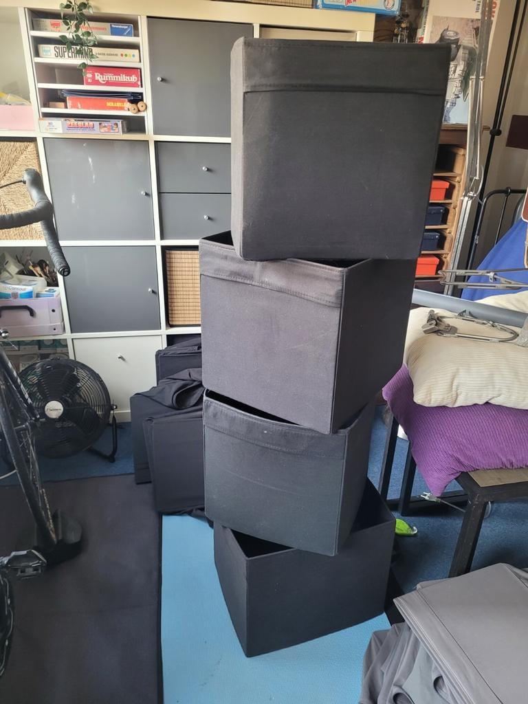 Zwarte Drona bakken voor kallax Expedit vakkenkast ikea, Ophalen, Doos, Minder dan 35 cm, Minder dan 50 cm