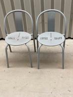 Twee Maxmo IKEA stoelen - vintage grijs metaal, Ophalen, Gebruikt, Twee, Metaal