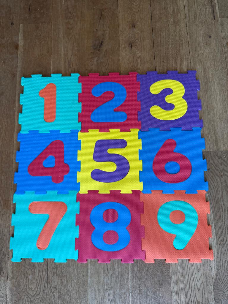 Foam puzzelmat cijfers, Ophalen of Verzenden, Gebruikt
