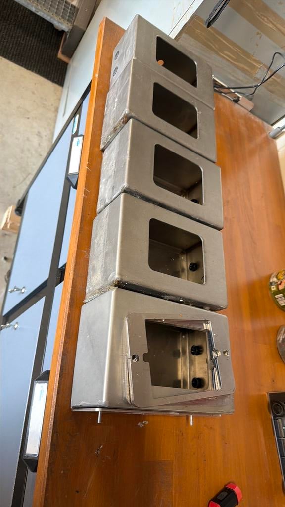 RVS payter kastjes  5 stuks, Ophalen of Verzenden