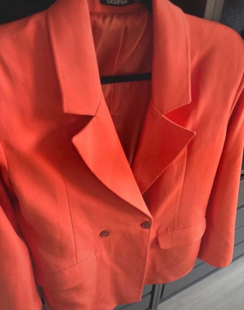 Oranje blazer van Boohoo maat 38, Maat 38/40 (M), Verzenden, Oranje, Jasje