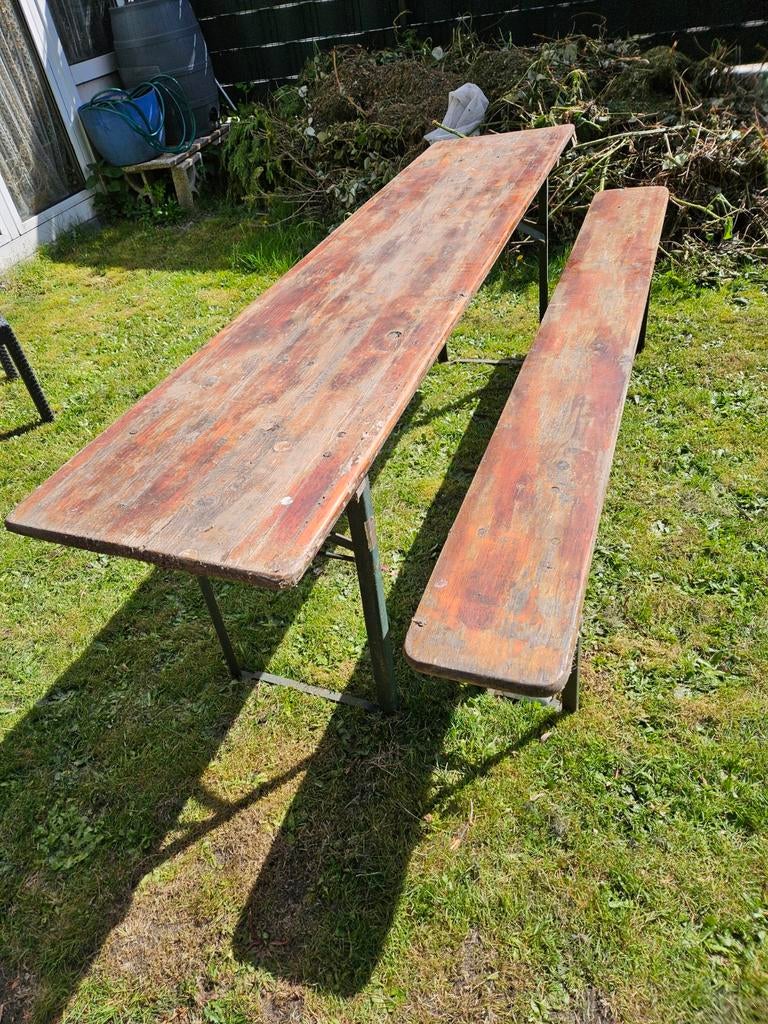 Biertafel, Ophalen, Rechthoekig, Hout