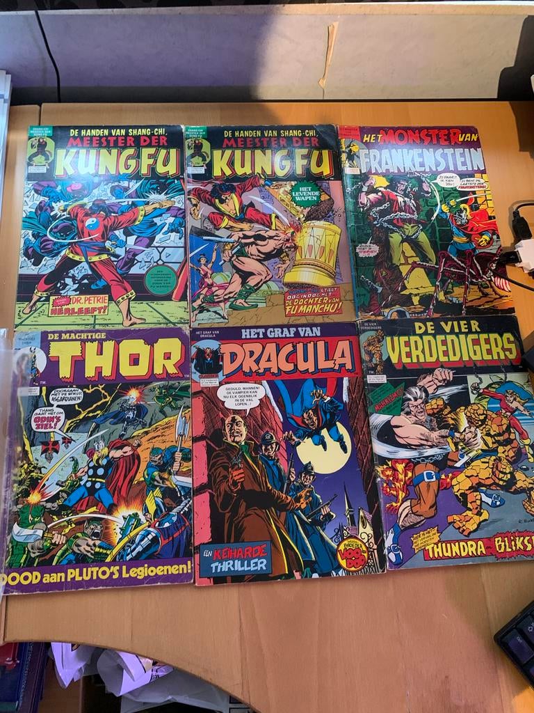Marvel comics: Shang-Chi, Thor, Dracula, Frankenstein, Verde, Boeken, Meerdere comics, Ophalen of Verzenden, Gelezen, Amerika