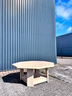 Vintage salontafel travertin, Ophalen, Gebruikt, Ff, 100 tot 150 cm