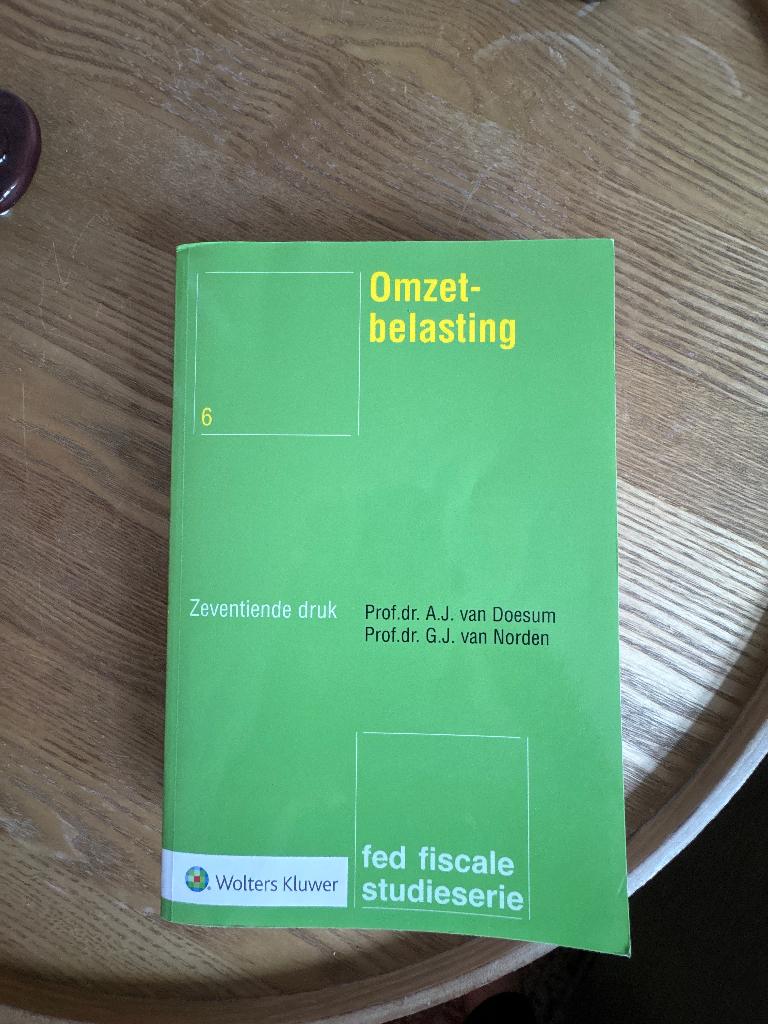 Omzetbelasting zeventiende druk, van Doesum/van Norden, Ophalen of Verzenden, Wolters Kluwer, Alpha, WO