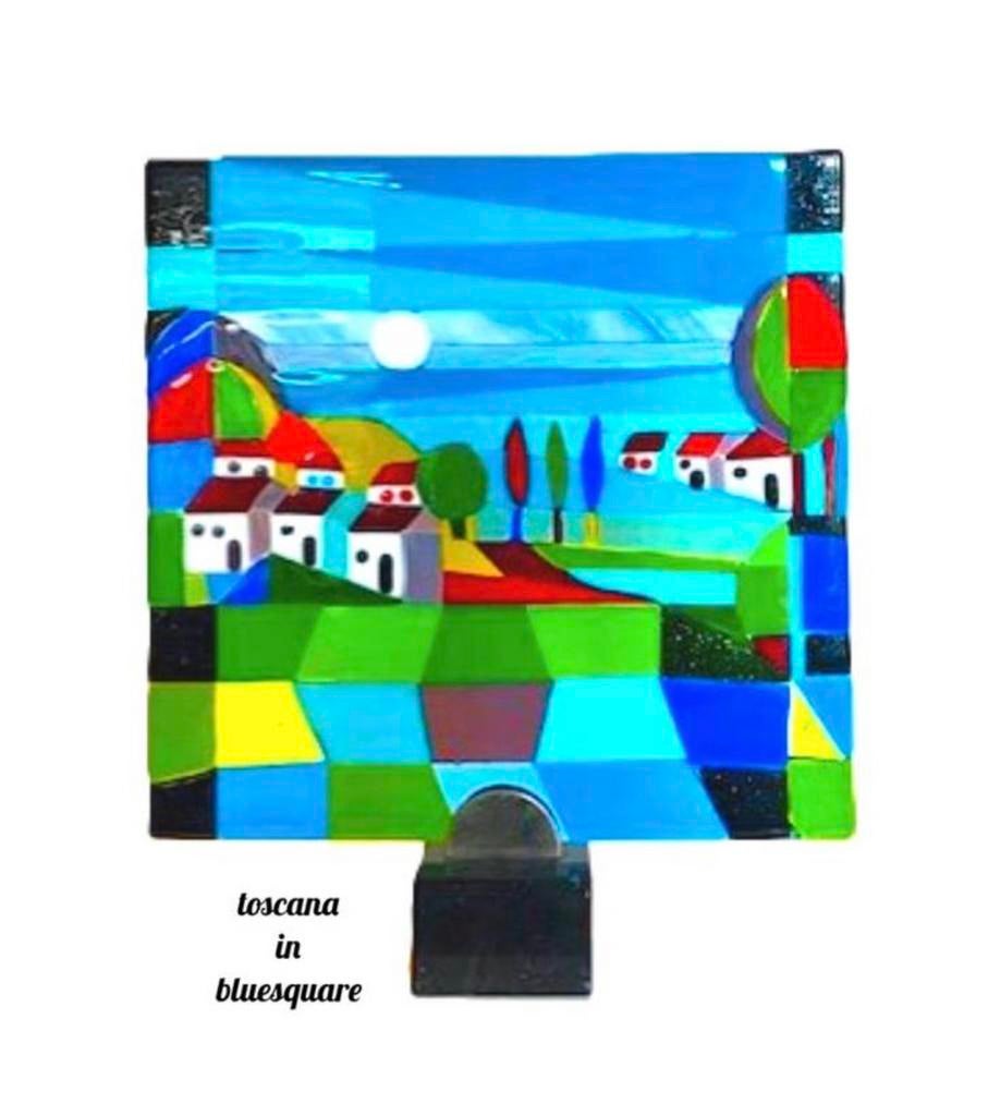 Glasfusie, glaskunst, toscana in bluesquare, Ophalen