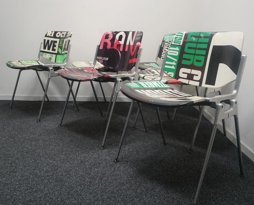 Castelli DSC 106 Stoel | Diverse fotoprints | Unieke stuks !, Huis en Inrichting, Stoelen, Gebruikt, -, -, Ophalen of Verzenden