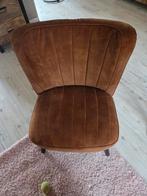 Leuke kleine fauteuil in cognac fluweel, Huis en Inrichting, Fauteuils, Modern, Comfortabel, Minder dan 50 cm, Gebruikt, Minder dan 75 cm
