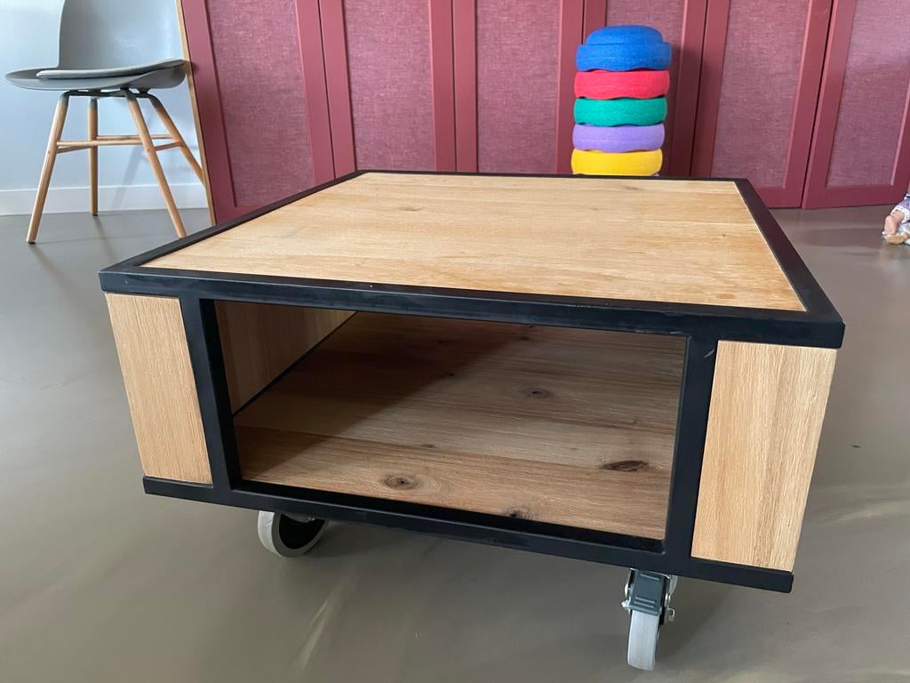 Xooon Bijzettafel set van 2 - 60x60x35 cm, Ophalen, Minder dan 45 cm, Vierkant, 55 tot 75 cm