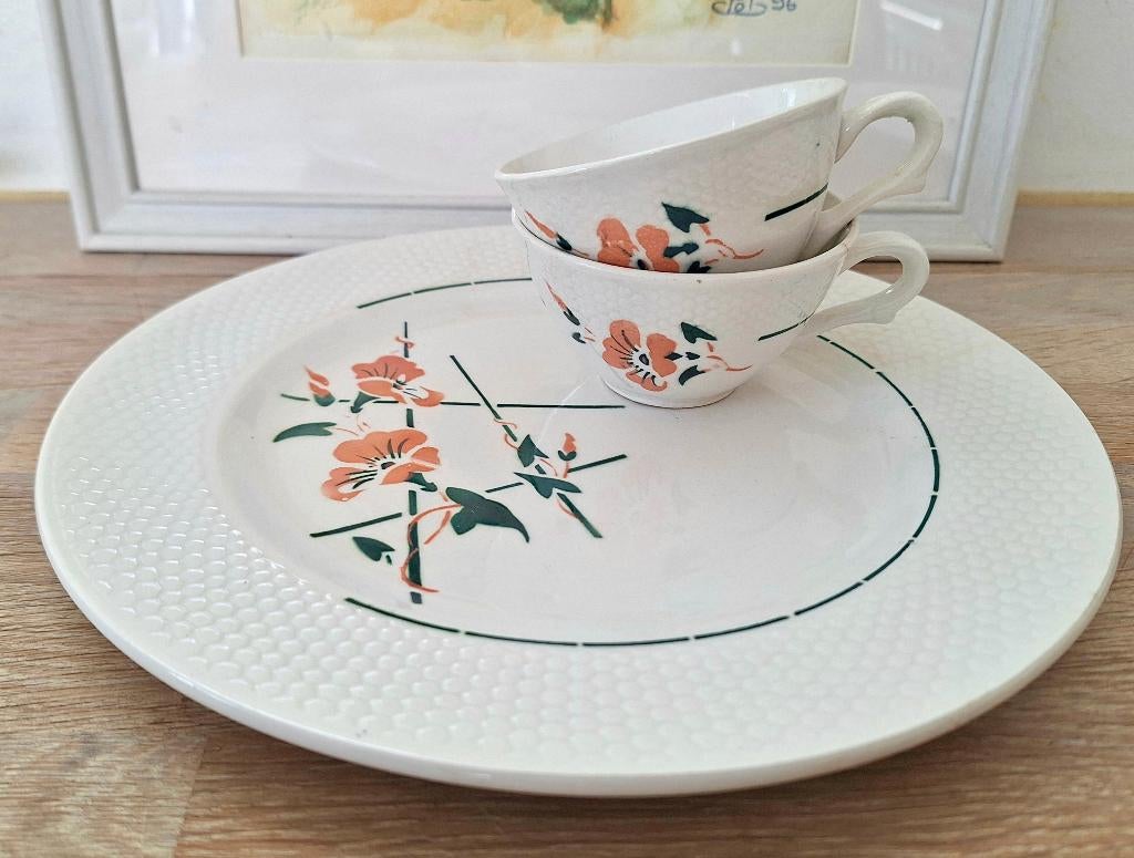 L'Amandinoise, decor Volubilis, bord en 2 kopjes, Ophalen of Verzenden