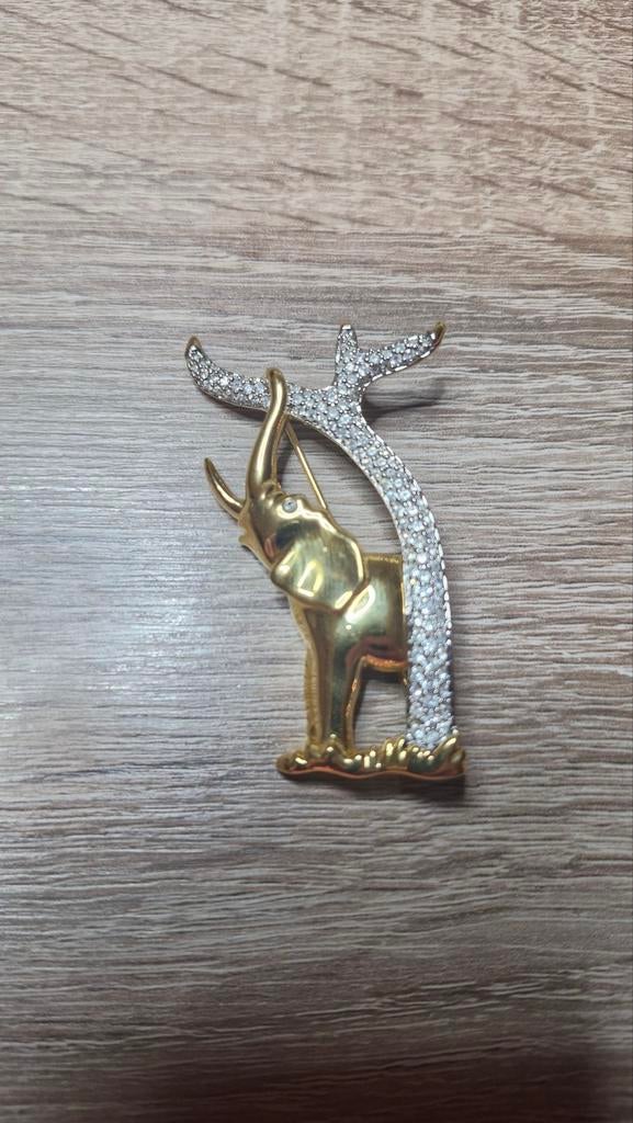 Swarovski limited edition gouden olifant, Ophalen of Verzenden, Zo goed als nieuw, Overige materialen, Overige merken