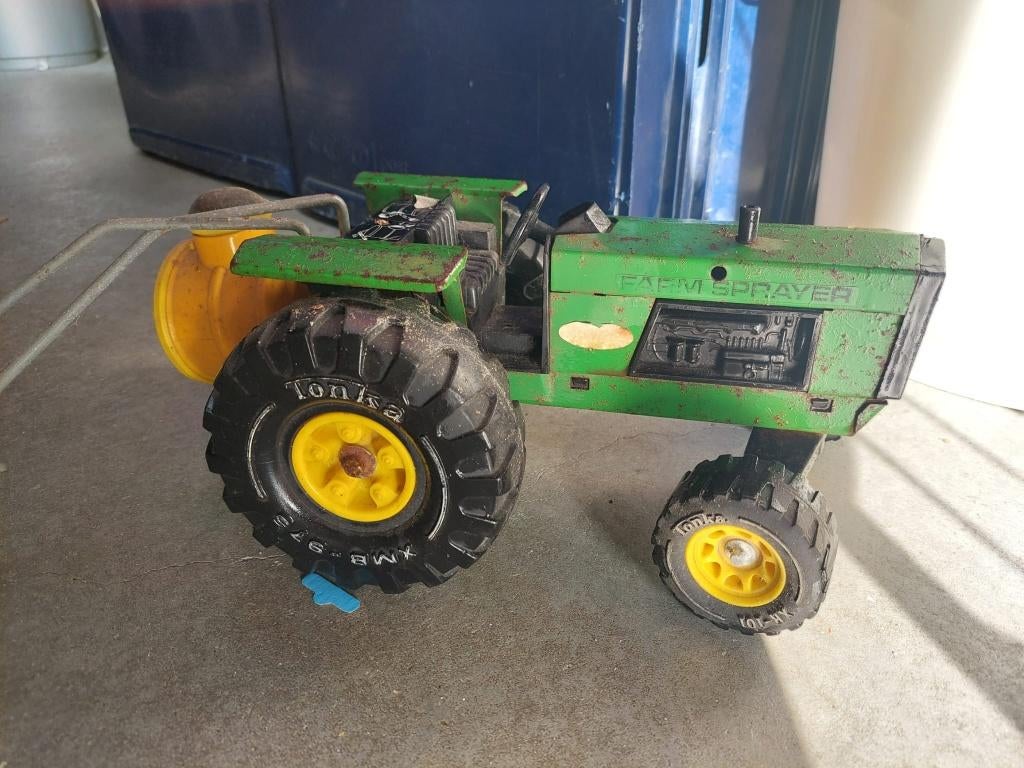 Tonka Farm Sprayer Tractor Speelgoed Trekker Vintage '75, Gebruikt, Tonka 1 Tonka, Ophalen of Verzenden, Tonka