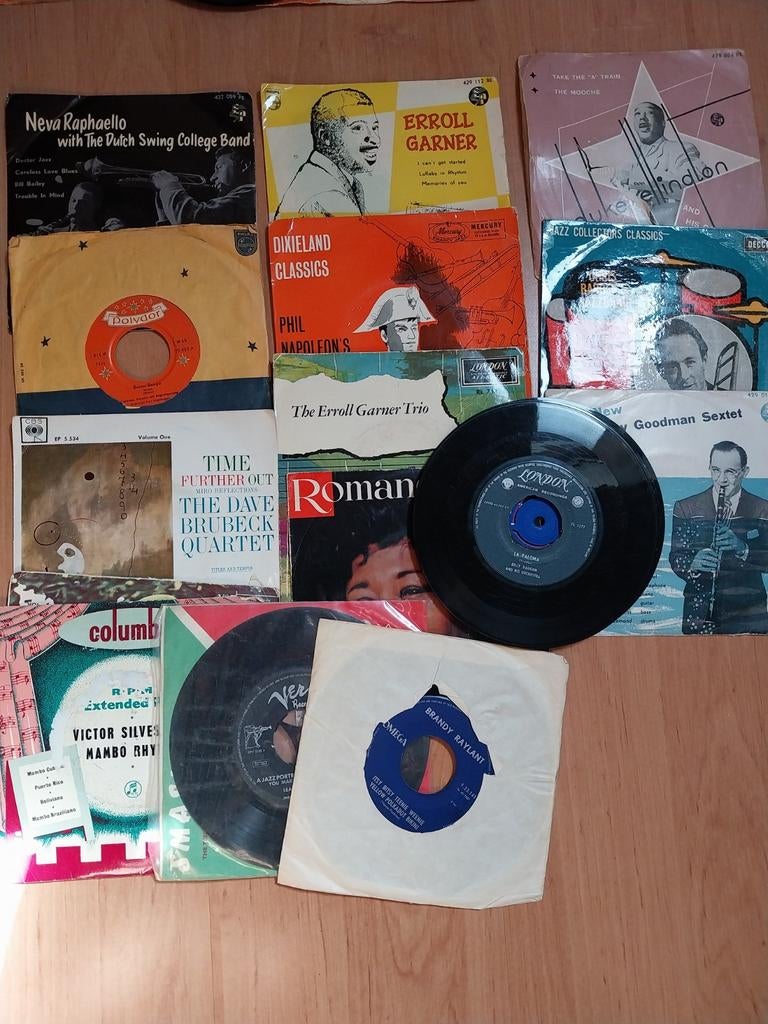 Vintage Jazz & Pop Vinyl Singles Collectie (Jaren '50-'70), Cd's en Dvd's, Vinyl Singles, Gebruikt, Fotohoes, 7 inch, Single