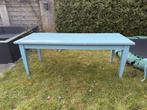 Houten eettafel 220x90x80, Huis en Inrichting, Tafels | Eettafels, Ophalen, Gebruikt, 200 cm of meer, 50 tot 100 cm