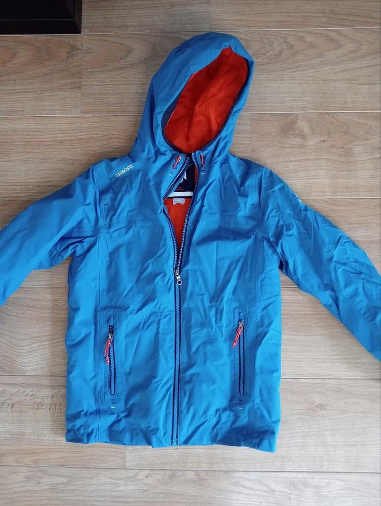 Blauwe Decathlon jas, wind- en waterdicht, mt 143-152, Kinderen en Baby's, Jongen of Meisje, Decathlon, Ophalen of Verzenden, Zo goed als nieuw