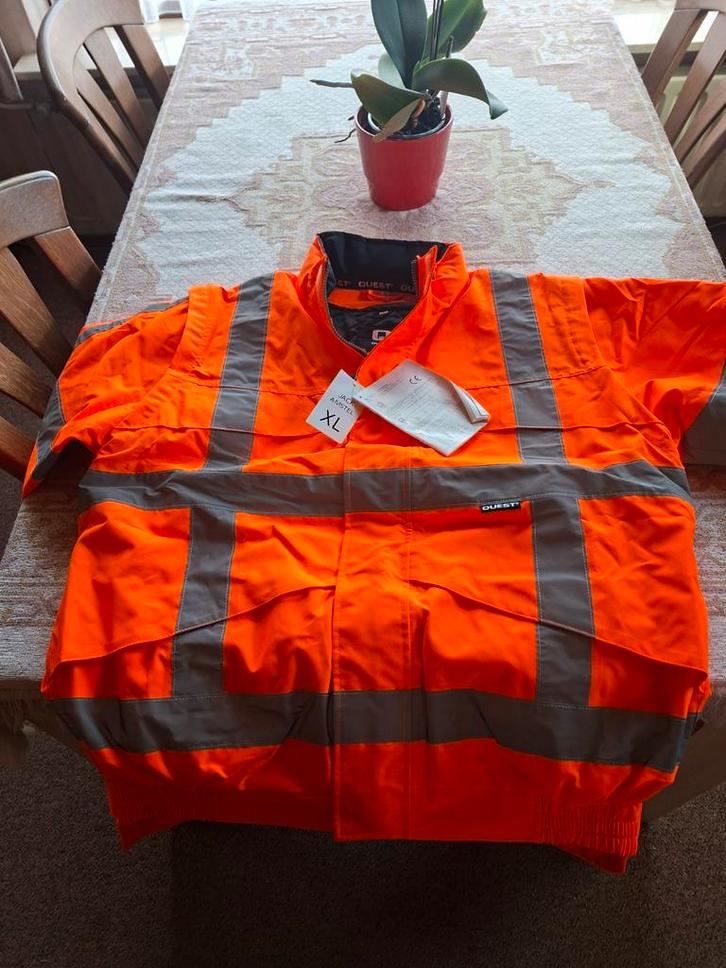 Quest Veiligheidsjas - Oranje, Maat XL en L, Doe-het-zelf en Verbouw, Veiligheidskleding, Nieuw, Ophalen of Verzenden